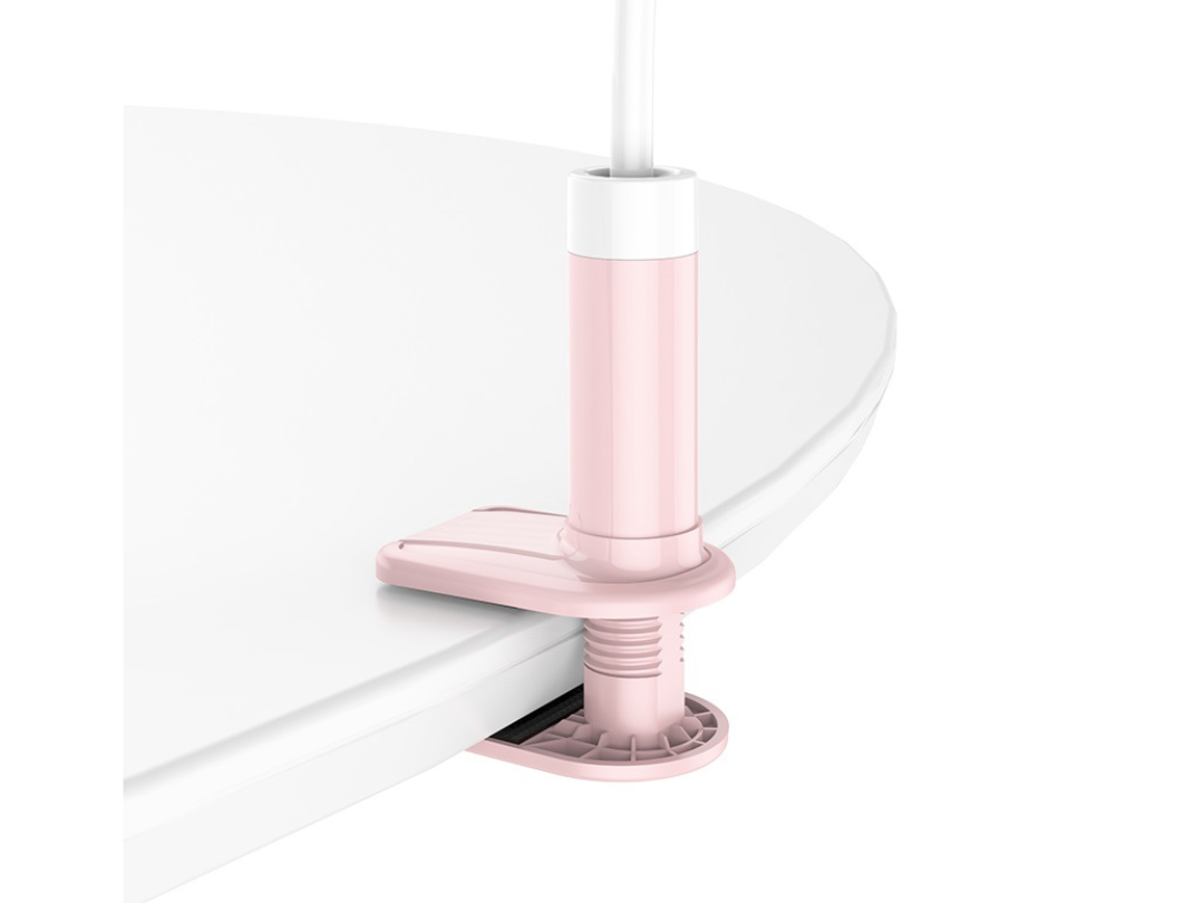 Hoco Mobile Phone Stand – Pink & White Adjustable Desk Holder Hoco Mobile Phone Stand – Pink & White Adjustable Desk Holder